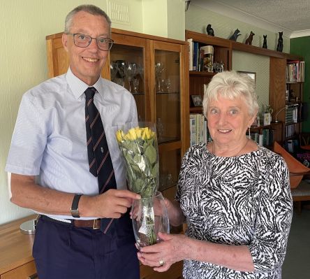 Di Charles receiving a gift in recognition of her Service to the Fellowship Di Charles receiving a gift in recognition of her Service to the Fellowship